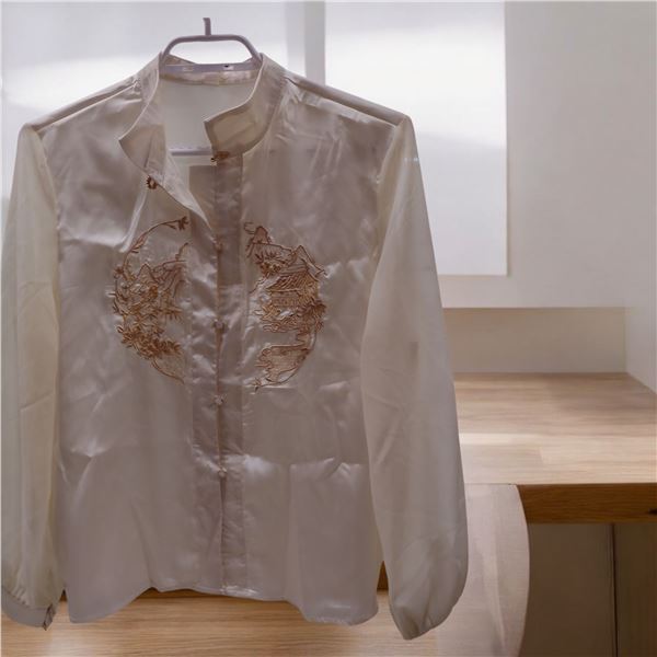 Off white and black Shirt and Blouse for women Size L