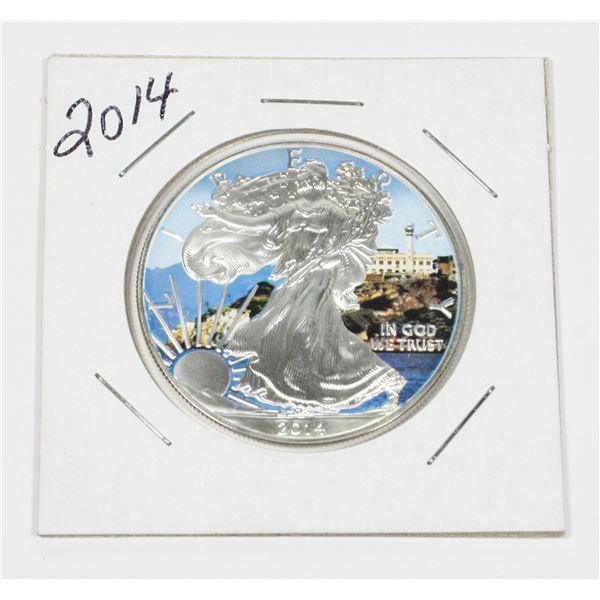 2014 USA 1-OZ FINE SILVER AMERICAN EAGLE COLOURED