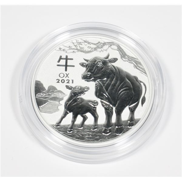 2021 AUSTRALIA YEAR OF THE OX 2-OZ 9999 FINE SILVE