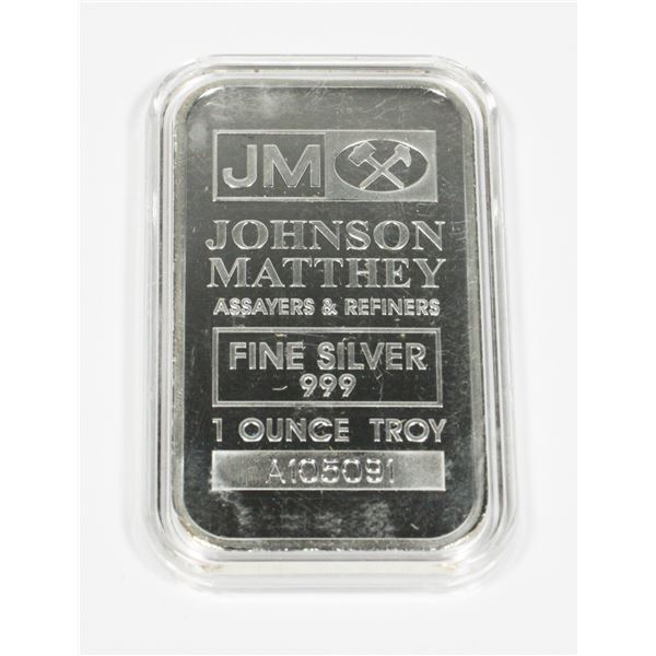 JM JOHNSON MATTHEY 999 FINE SILVER 1-OZ BAR