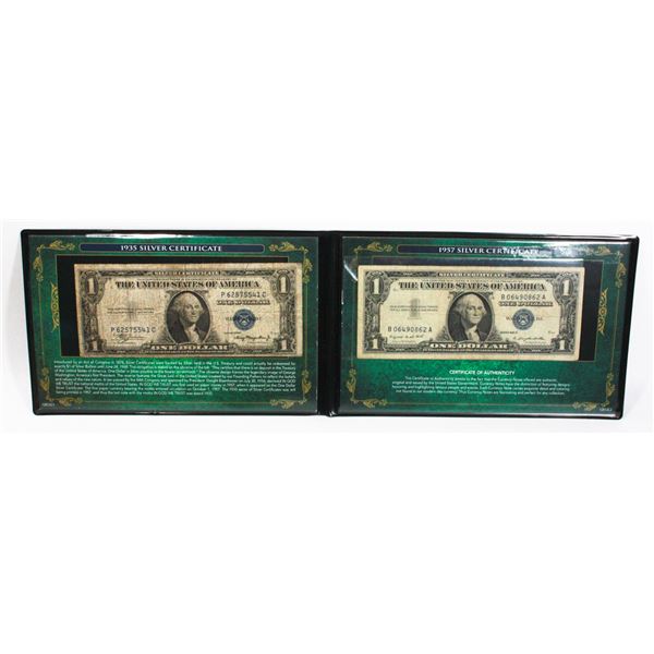 1935 & 1957 U.S.A. $1.00 SILVER CERTIFICATE