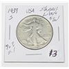 Image 1 : 1939 S 50 CENT STANDING LIBERTY 90% SILVER USA