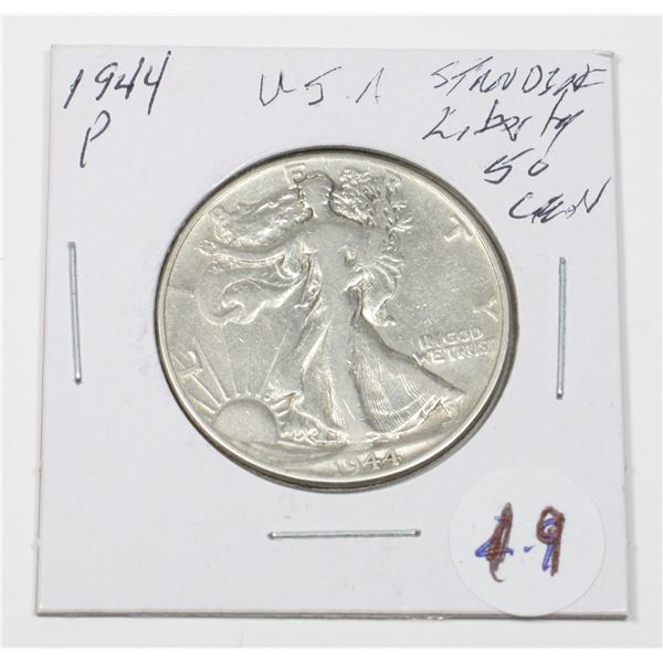 1944 P 50 CENT STANDING LIBERTY 90% SILVER USA
