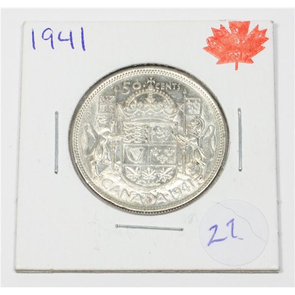 1941 50 CENT W,W,II 80% SILVER