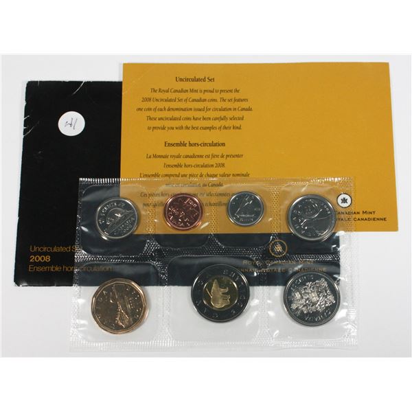 2008 UNCIRCULATED 7 COIN SET IN ORIGINAL PACKAGING