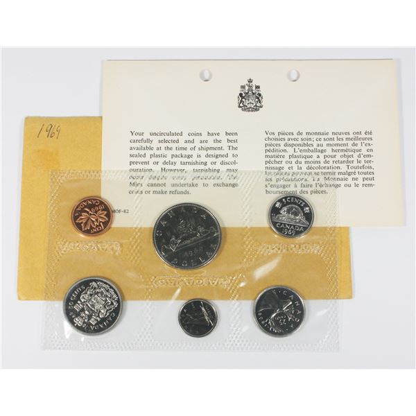 1969 UNCIRCULATED 6 COIN SET IN ORIGINAL PACKAGING