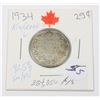 Image 1 : 1934 KING GEORGE V QUARTER 80 % SILVER