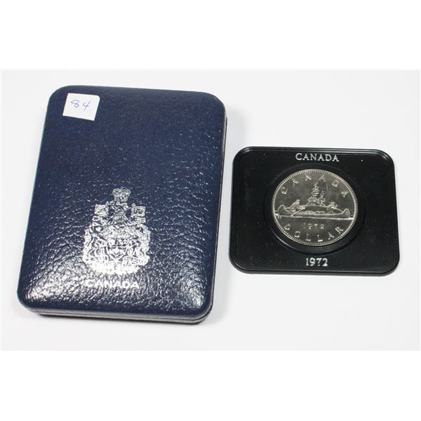 1972 DOLLAR IN SPECIAL CLAM SHELL CASE WITH COAT