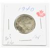 Image 1 : 1940 QUARTER W.W.II 80% SILVER