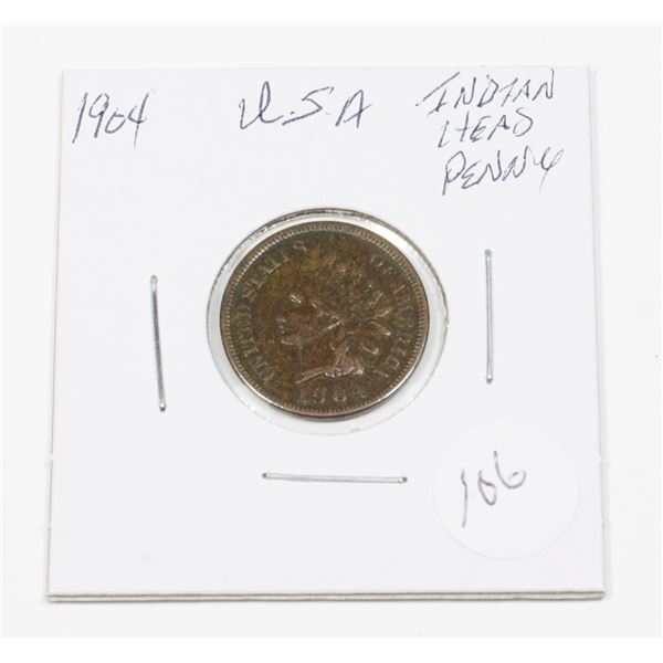 1904 U.S.A. INDIAN HEAD PENNY