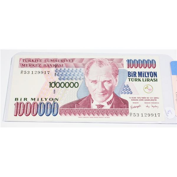 1970 TURKISH 1,000,000 BANK NOTER53129917
