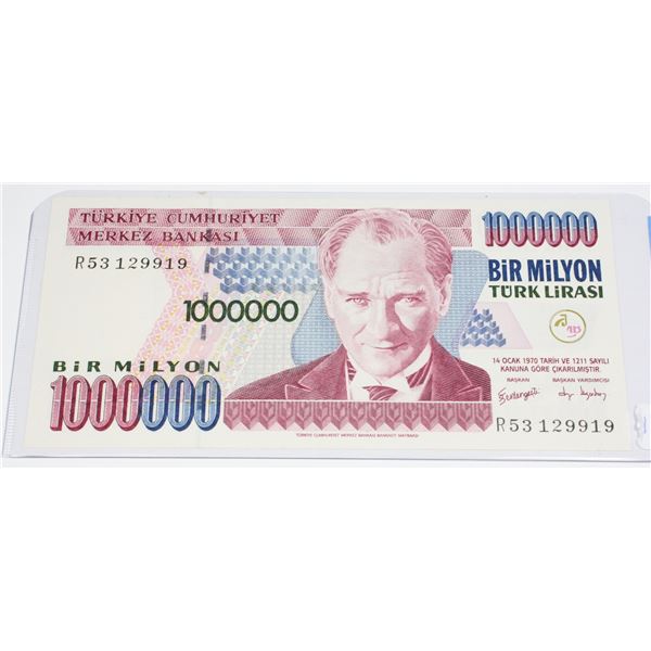 1970 TURKISH 1,000,000 BANK NOTER53129919