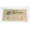Image 1 : 1910 GERMAN REICHSBANFNOTE 1000 NR0232176F