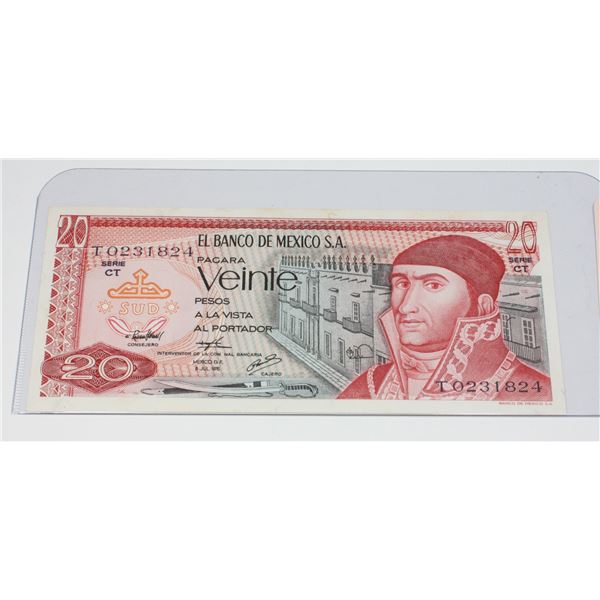 1976 EL BANCO DE MEXICO S.A. 20 PESO