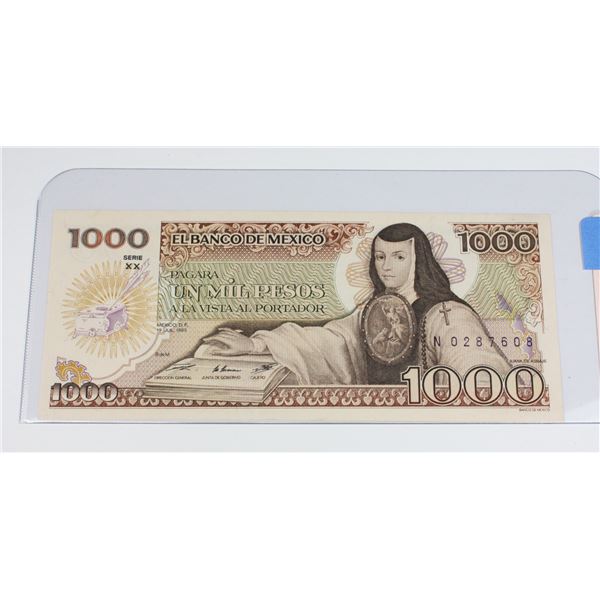 1985 EL BANCO DE MEXICO S.A.1000 PESO