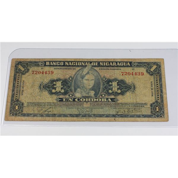 1954 BANCO NATIONALE DE NIGARAGUA UN CORDOBA