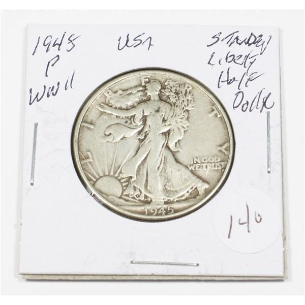 1945 P U.S.A. STANDING LIBERTY HALF DOLLAR