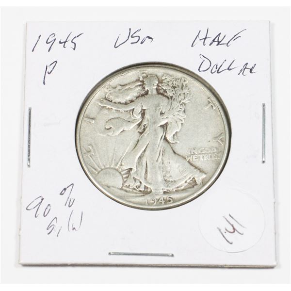1945 P U.S.A. STANDING LIBERTY HALF DOLLAR
