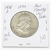 Image 1 : 1958 D U.S.A. BEN FRANKLIN HALF DOLLAR 90% SILVER