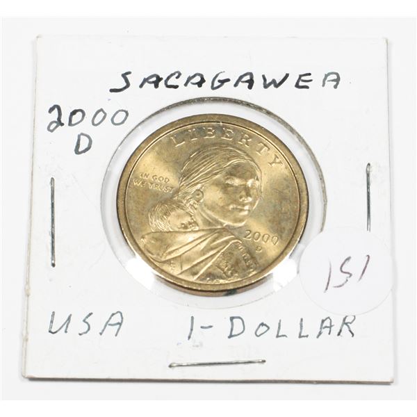 2000 D U.S.A. SACAGAWEA DOLLAR BEAUTIFUL EXAMPLE