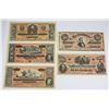 Image 1 : FIVE REPLICA CONFEDERATE STATES OF AMERICA BILLS