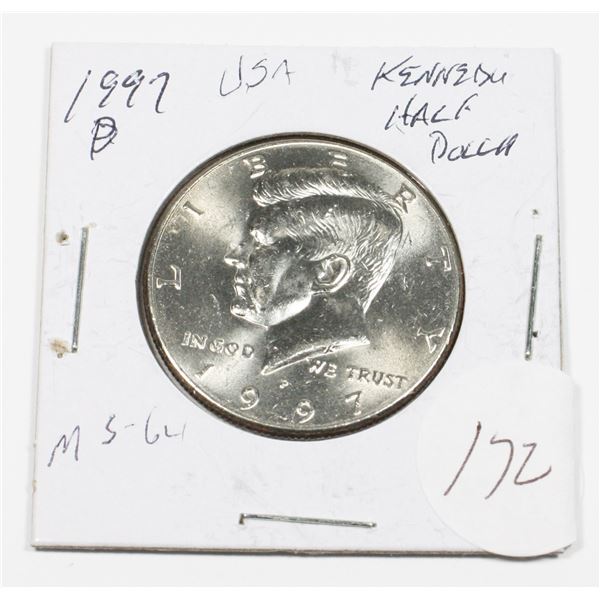 1997 D U.S.A. KENNEDY HALF DOLLAR