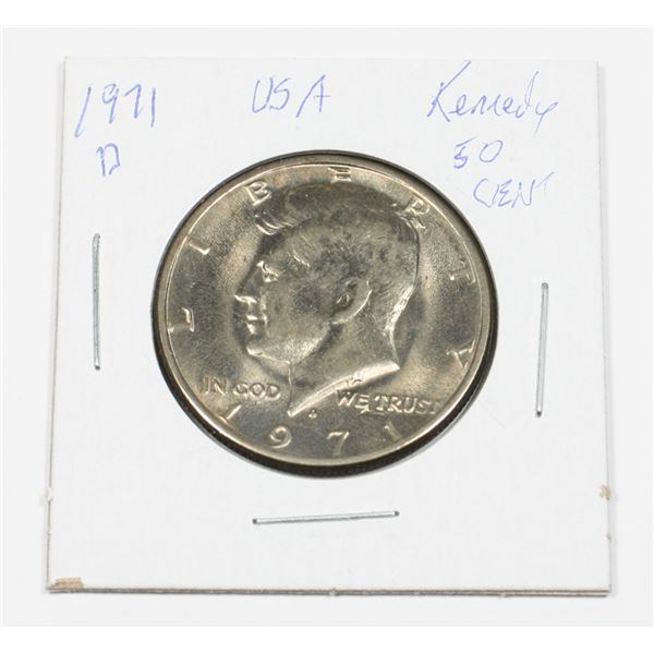 1971 D USA KENNEDY HALF DOLLAR
