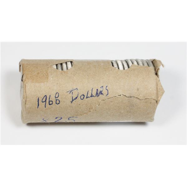 1968 DOLLAR FULL ROLL OF 25 FROM ESTATE