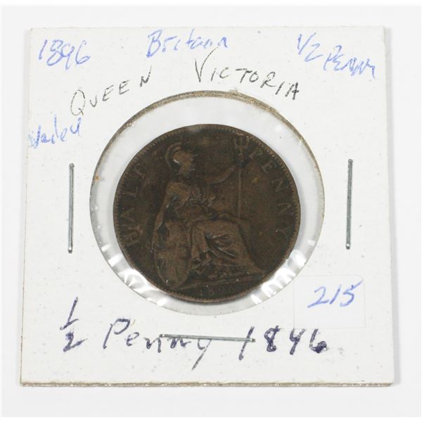 1896 QUEEN VICTORIA BRITISH ½ PENNY BEAUTIFUL