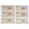 Image 2 : 6 1986 $2 BILLS VARIETY OF PREFIX AND SIGNATORIES