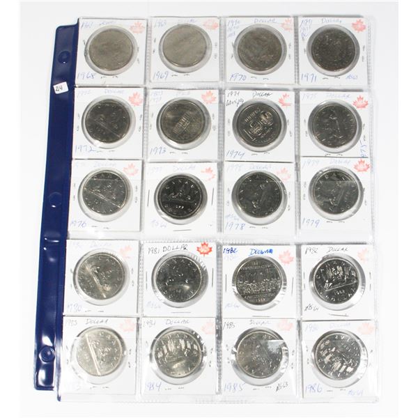 TWENTY HOLDER OF DOLLARS FROM 1968 TO 1986