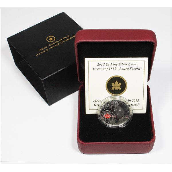 2013 $4 FINE SILVER COIN HEROES OF 1812