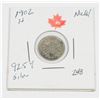 Image 1 : 1902 H KING GEORGE V 5 CENT 92.5 % SILVER