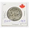 Image 1 : 1957 50 CENT 80% SILVER MINTED 2,171,689