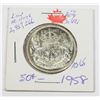 Image 1 : 1958 50 CENT 80% SILVER MINTED 2,957,266 MS65