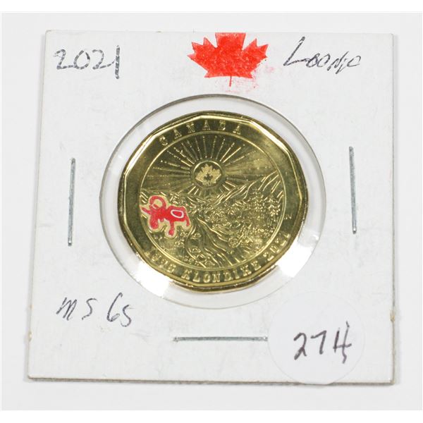 2021 KLONDIKE COLORED COMMEMORATIVE LOONIE