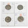 Image 1 : WORLD WAR II QUARTERS 1941,42,43,44. 80 % SILVER