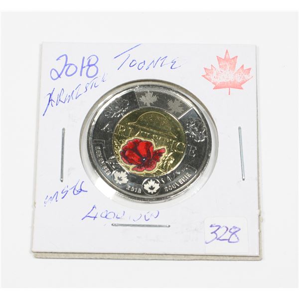 2018 ARMISTICE COLORED TOONIE ONLY 2,000,000