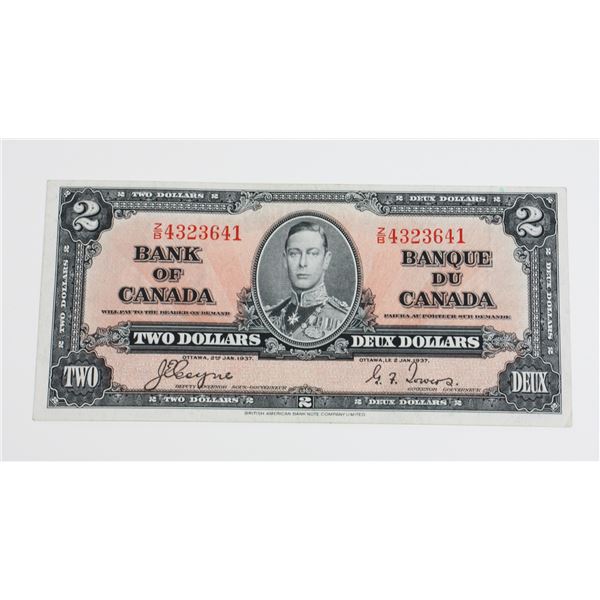 JAN 2ND 1937 BANK OF CANADA KING GEORGE VI TWO
