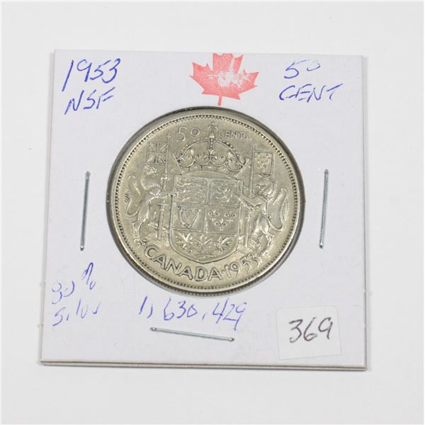 1953 N.S.F 50 CENT PIECE 80% SILVER