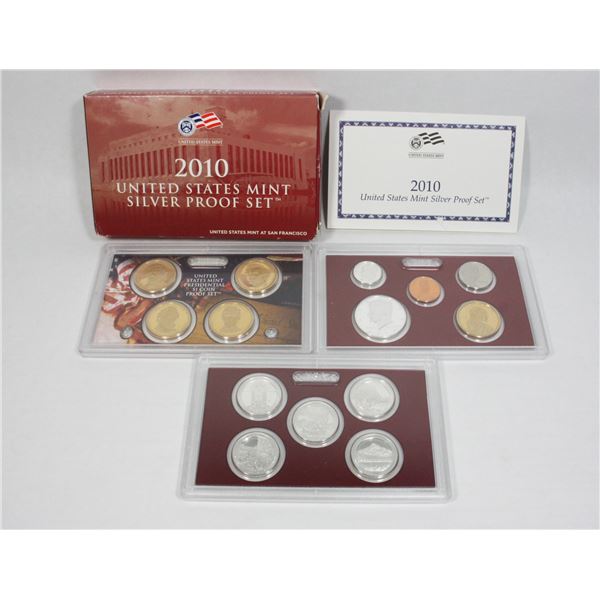 2010 USA SILVER PROOF SET IN MINT BOX WITH COA
