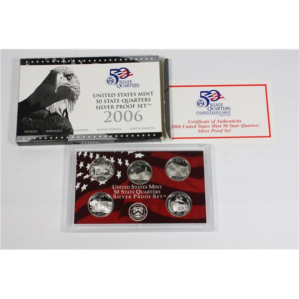 2006 USA STATE QUARTERS SILVER PROOF SET IN