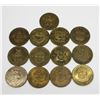 Image 1 : 13 TOKEN SET CANADIAN COAT OF ARMS/ FLORAL SET