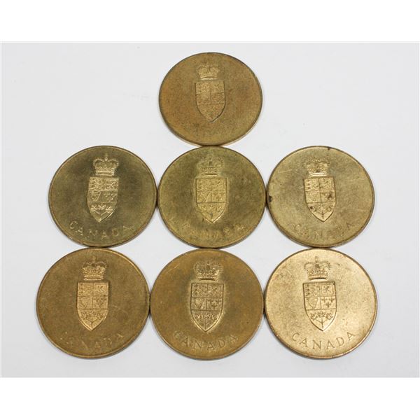 LOT OF 7 1867-1967 CANADA CONFEDERATION TOKENS