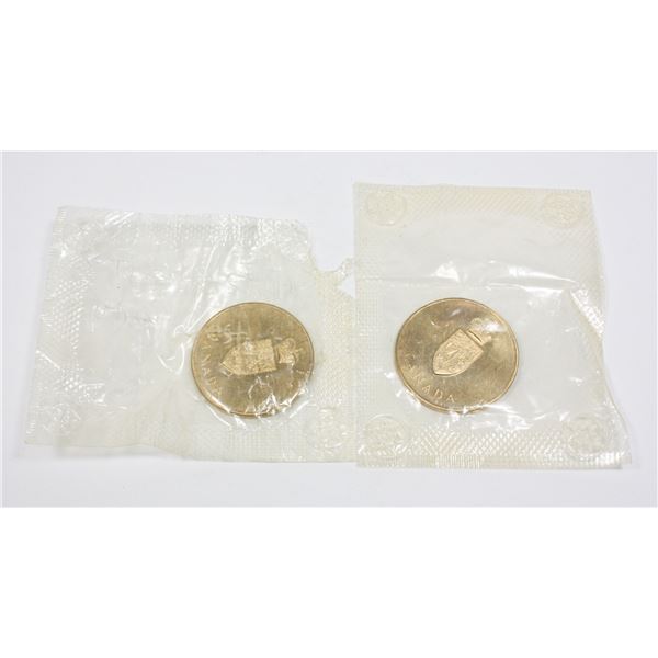 TWO SEALED 1867-1967 CANADA CONFEDERATION TOKENS