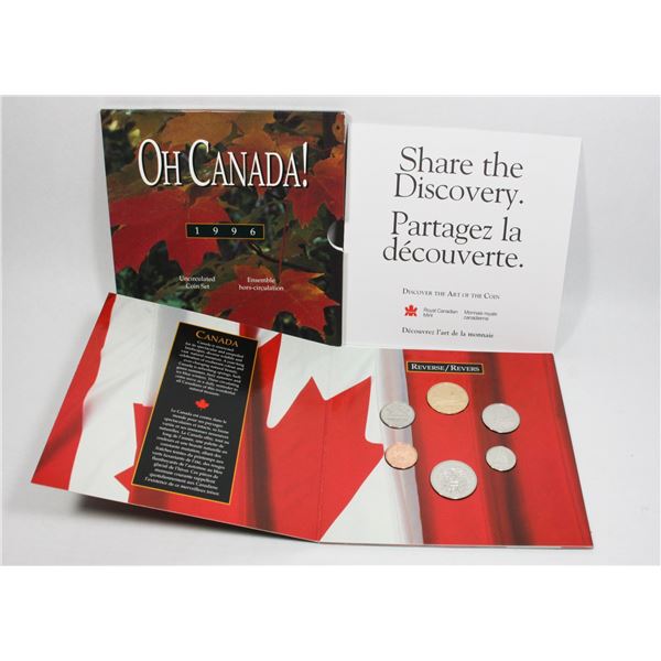 1996 OH CANADA! 6 COIN UNCIRCULATED COIN SET IN