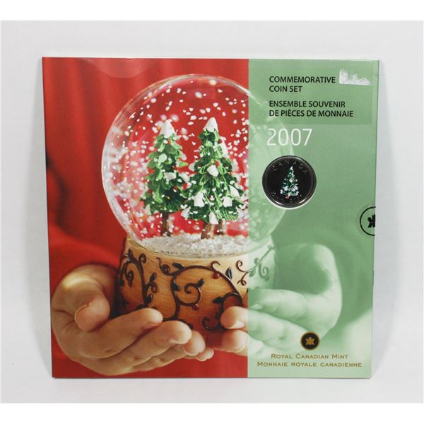 2007 CANADA CHRISTMAS TREE 7 COIN HOLIDAY SET IN