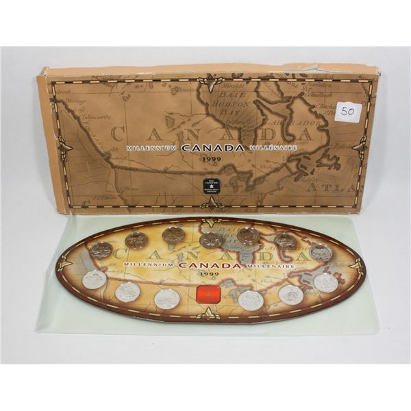 1999 CANADA MILLENNIUM QUARTER SET IN ORIGINAL