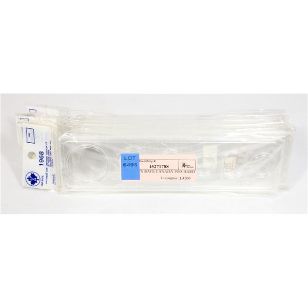 6 NEW UNISAFE CANADA 1968 HARD PLASTIC