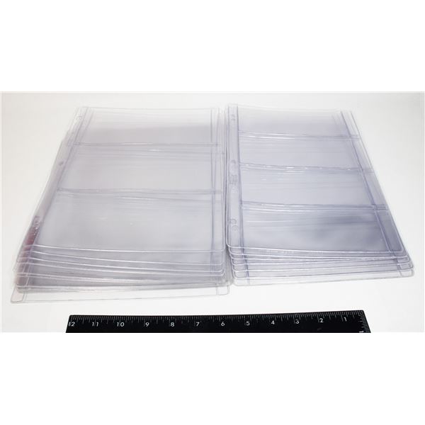 LOT OF CURRENCY HOLDER PAGES 2 SIZES